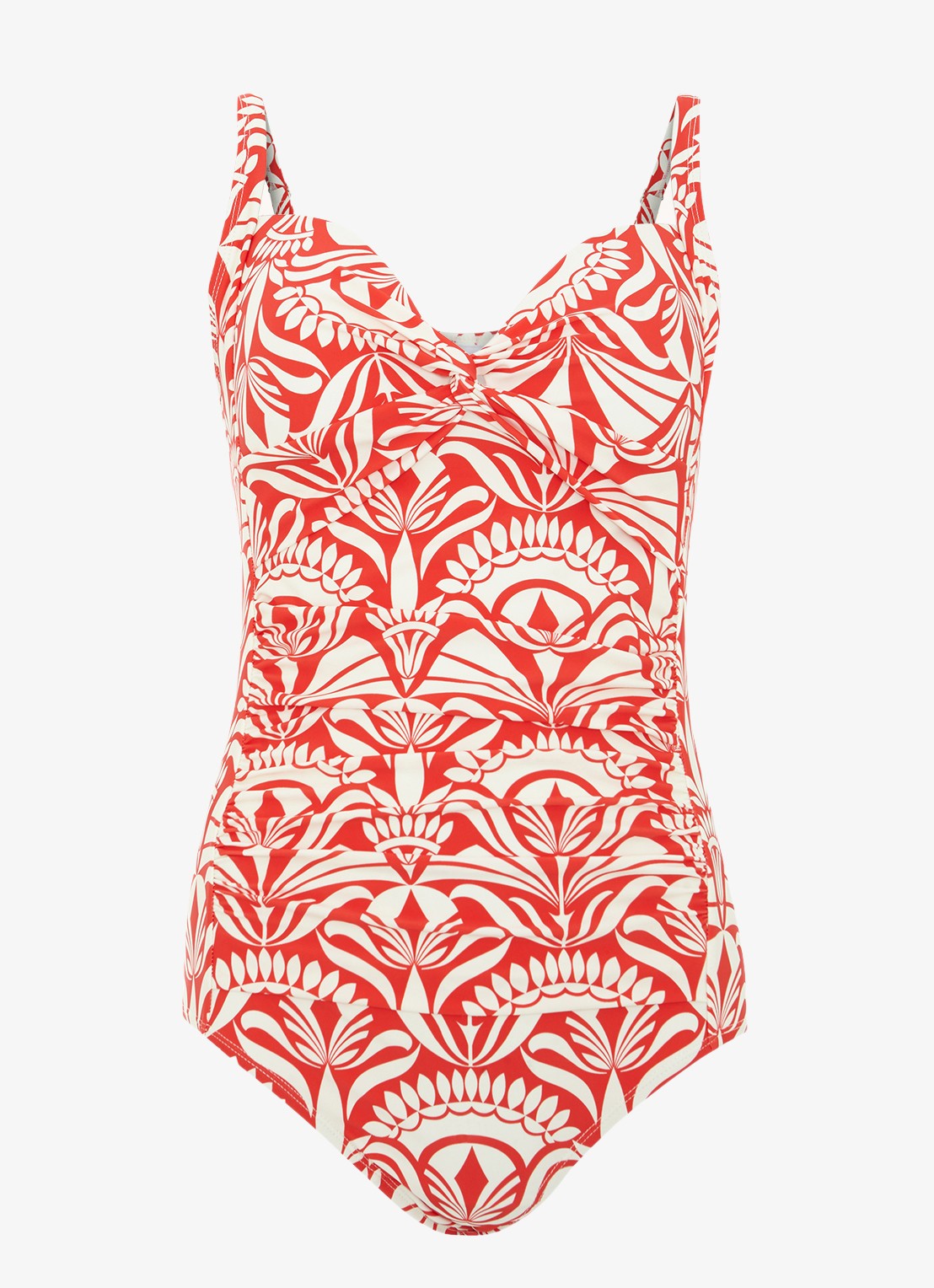 Phase Eight Tile badpak met print - voorkant rood