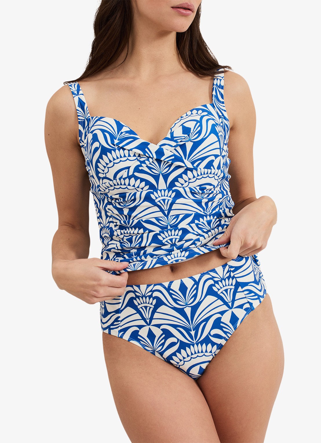 Phase Eight Tile bikinislip met print - detail 3 blauw