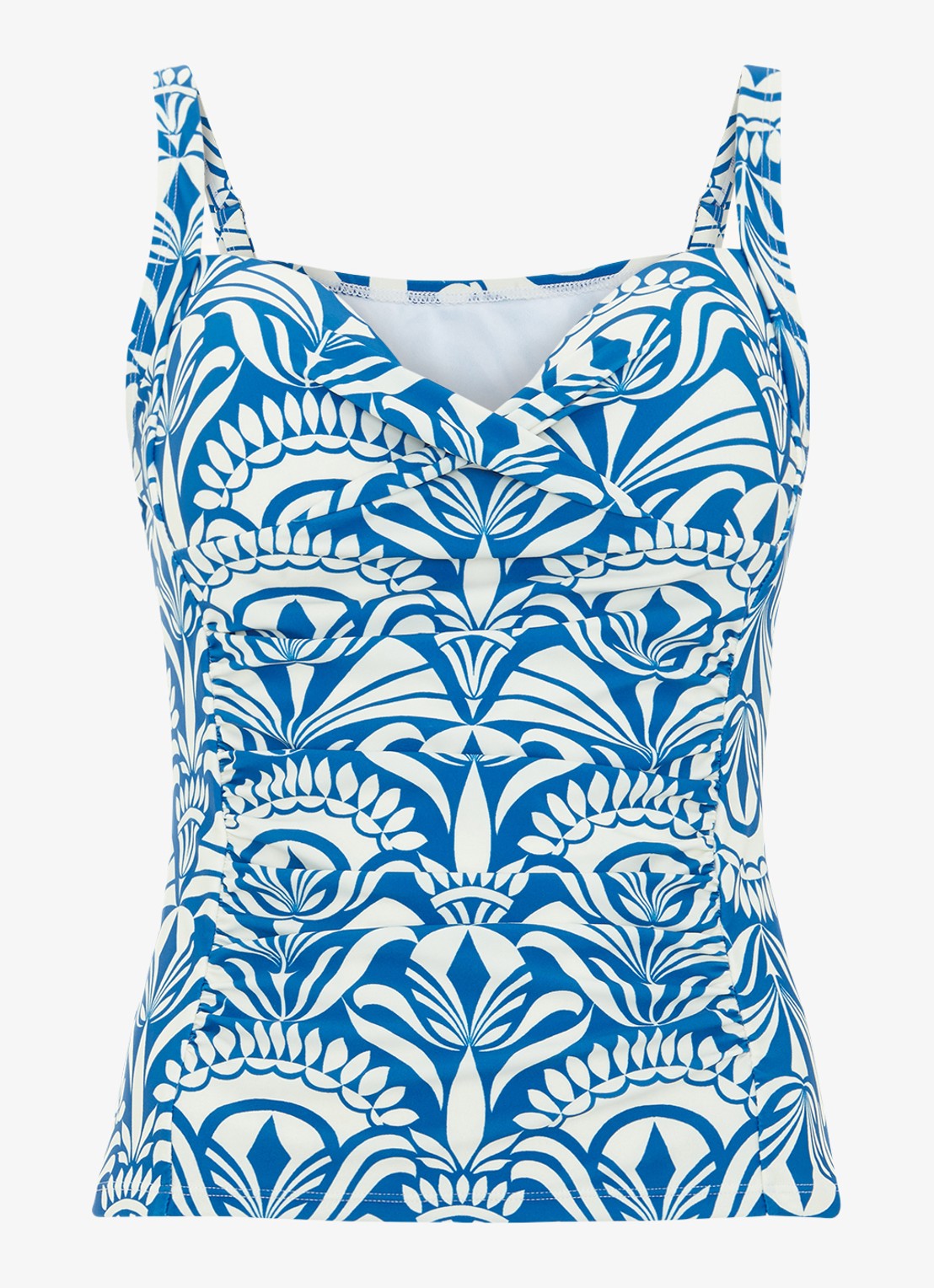 Phase Eight Tile bikinitop met print - voorkant blauw