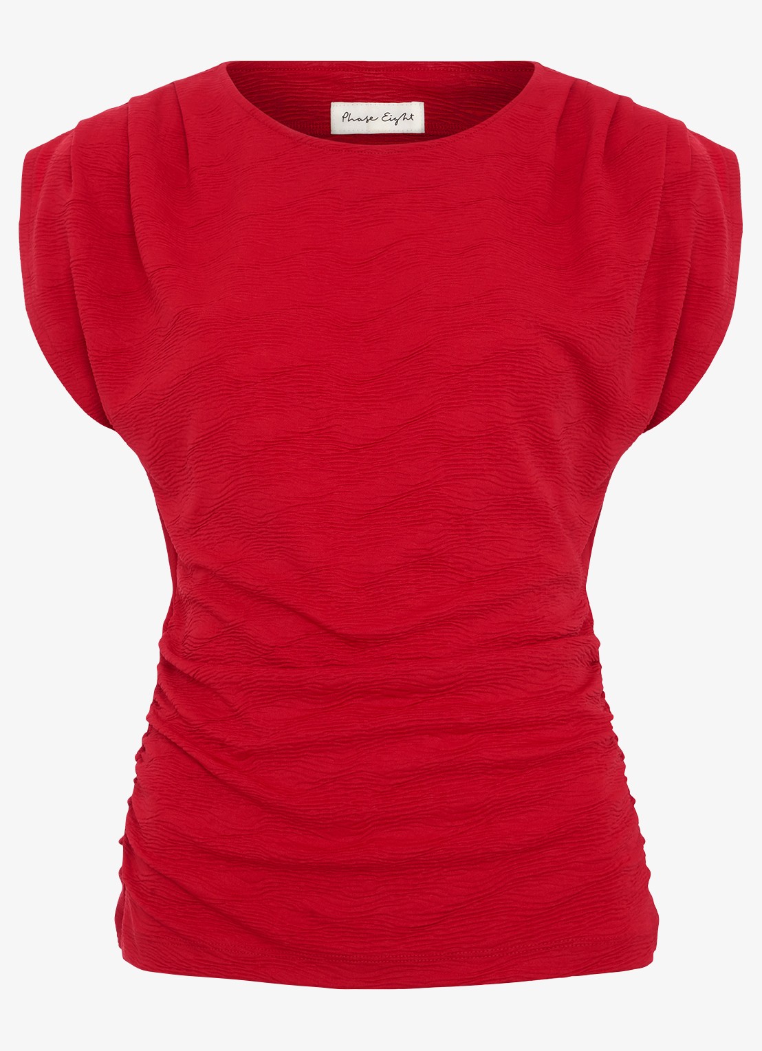 Phase Eight Top met stuctuur - voorkant rood