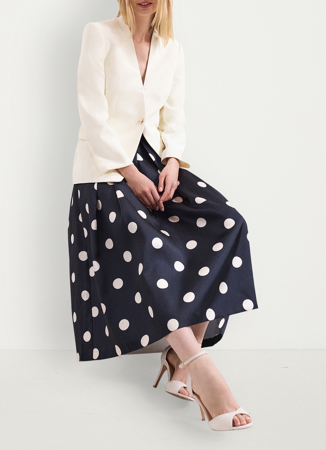 Phase Eight Twill blazer met klepzakken - detail 7 ivoor