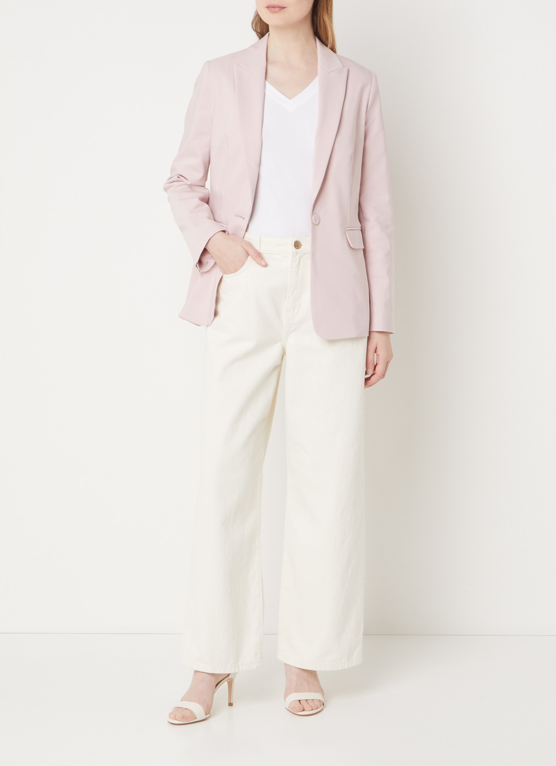 Phase Eight Ulrica blazer met klepzakken - voorkant 4 oudroze