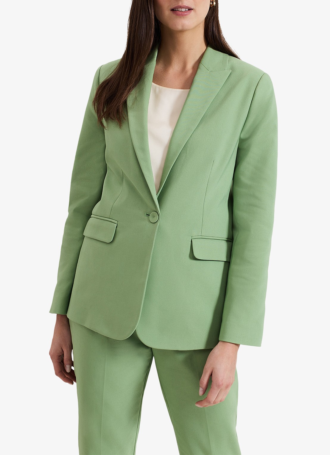 Phase Eight Ulrica blazer met klepzakken - detail lindegroen