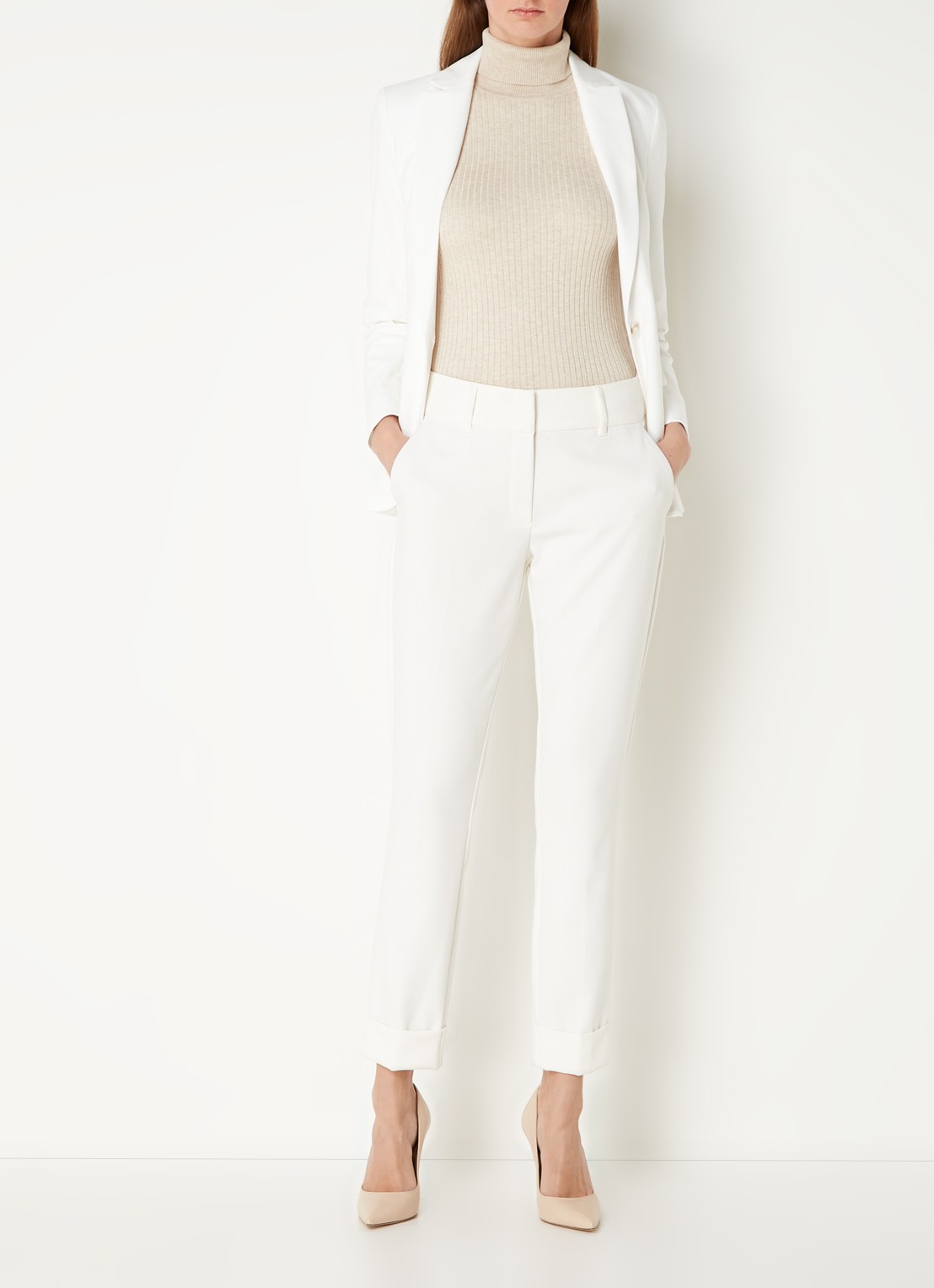 Phase Eight Ulrica Blazer White 08 - voorkant 3 wit
