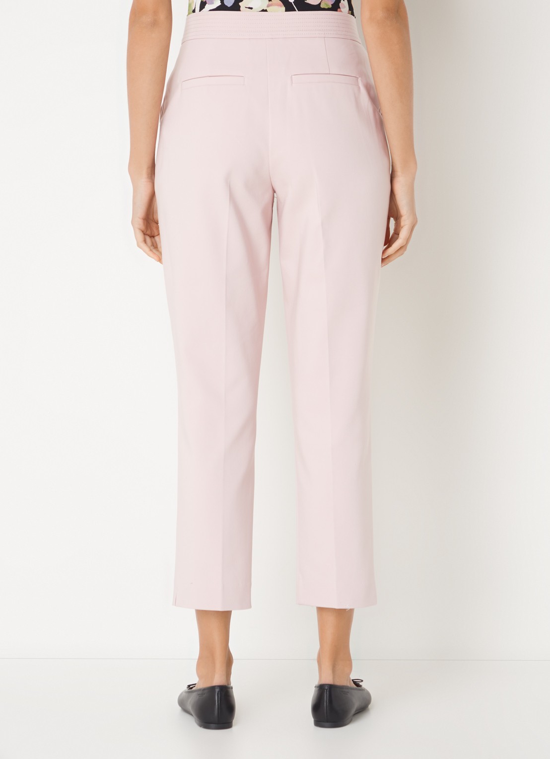 Phase Eight Ulrica high waist cropped tapered fit pantalon met stretch - achterkant oudroze