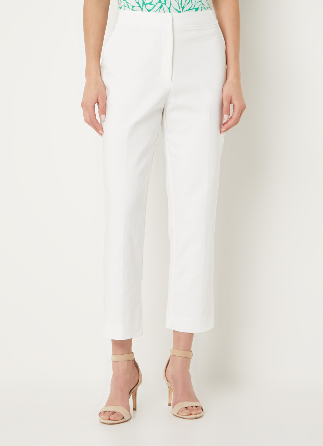 Phase Eight Ulrica high waist tapered fit chino met stretch - detail 3 wit