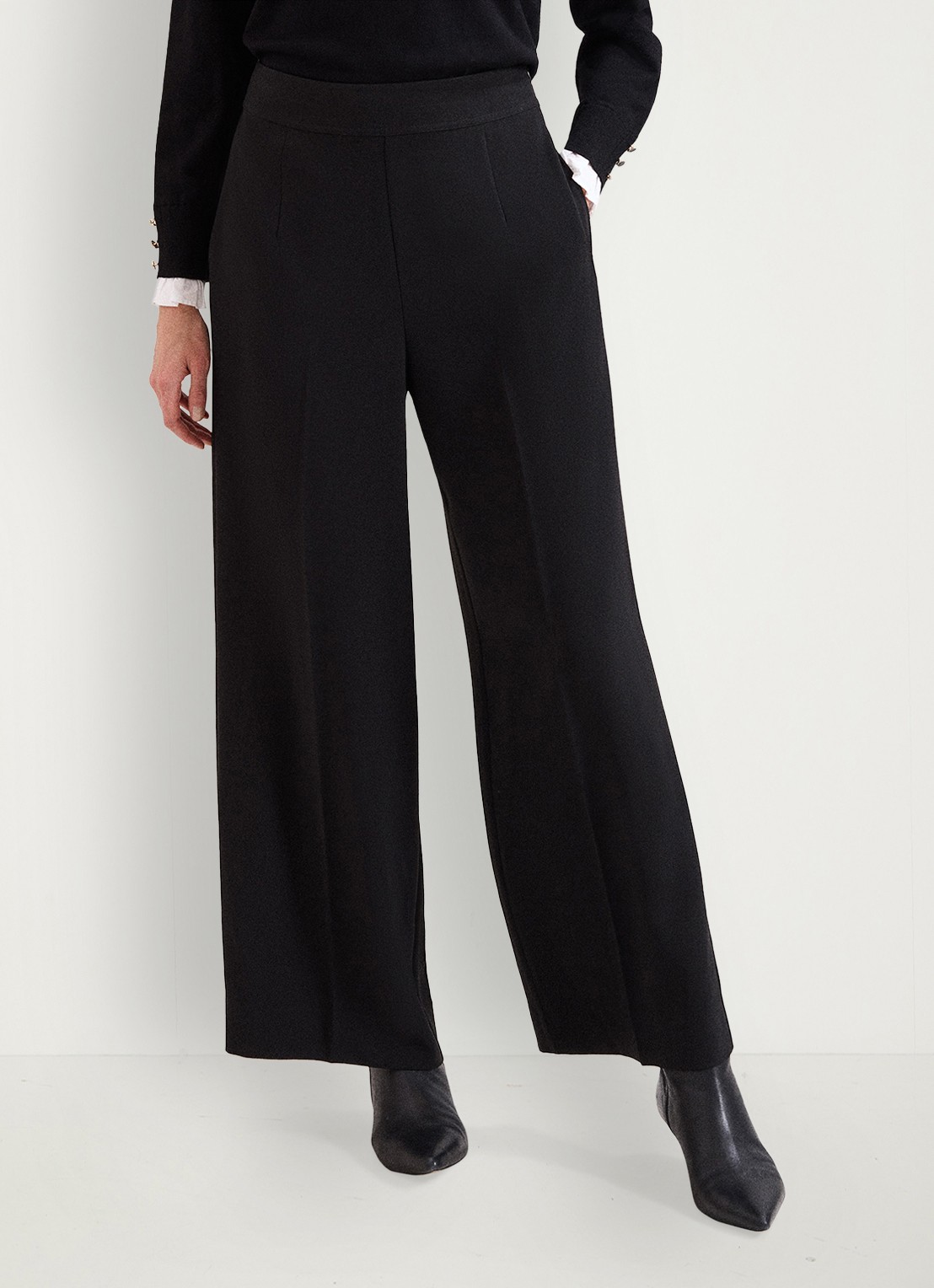 Phase Eight Vari high waist loose fit pantalon met steekzakken - detail 2 zwart