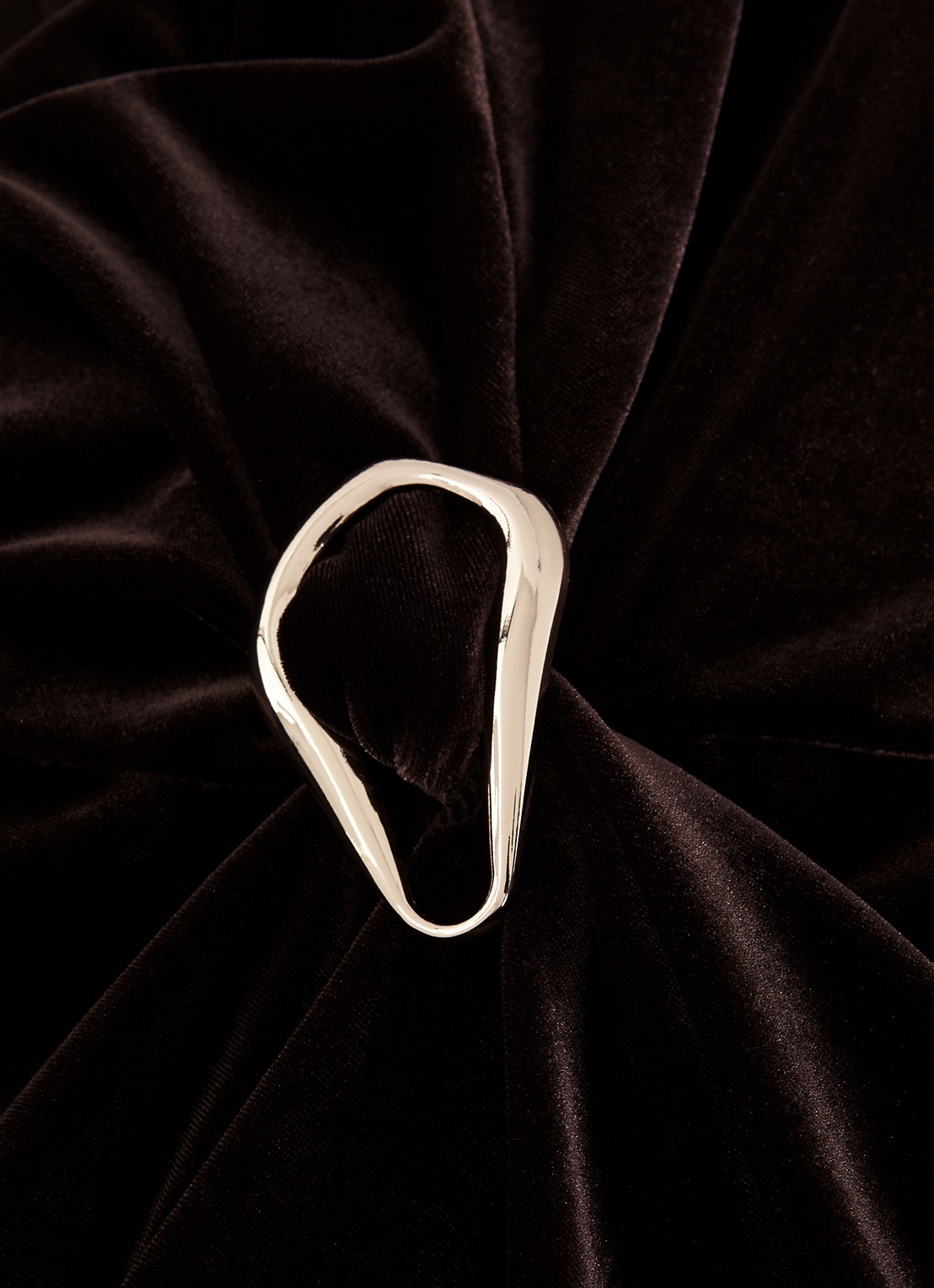Phase Eight Verra midi jurk van fluweel - detail 7 bruin