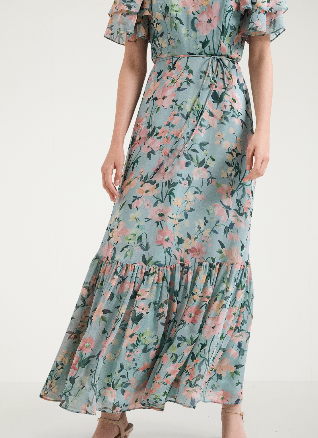 Phase Eight Violet midi jurk met bloemenprint - detail 7 multicolor