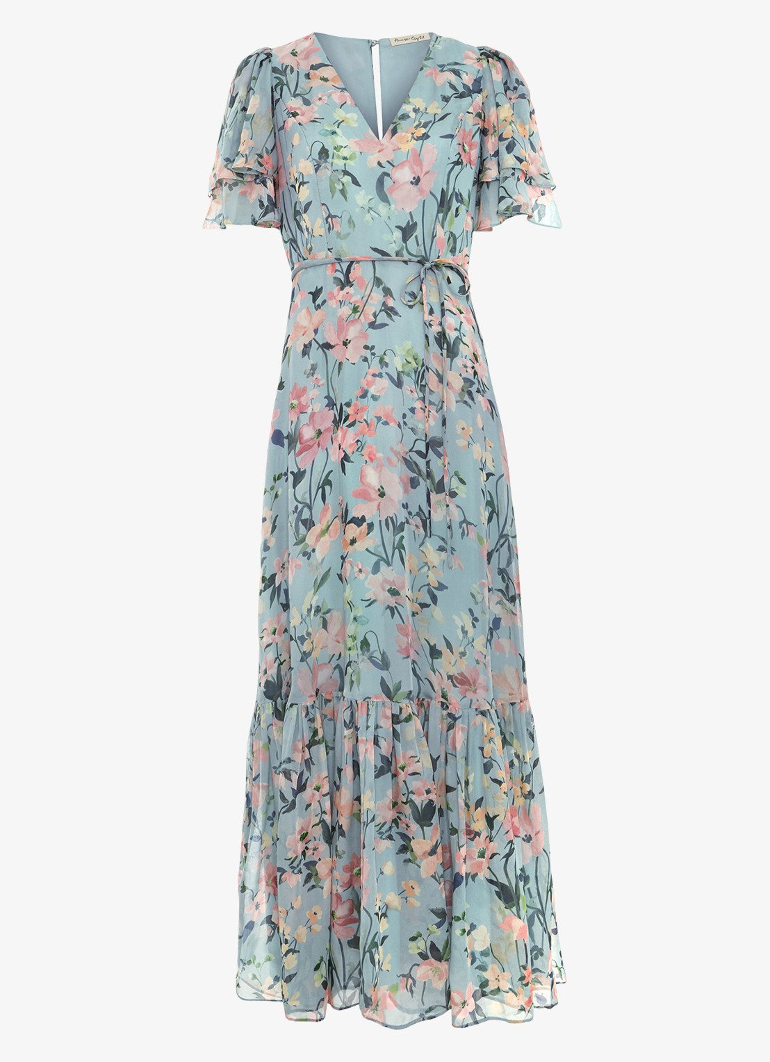 Phase Eight Violet midi jurk met bloemenprint - voorkant 2 multicolor
