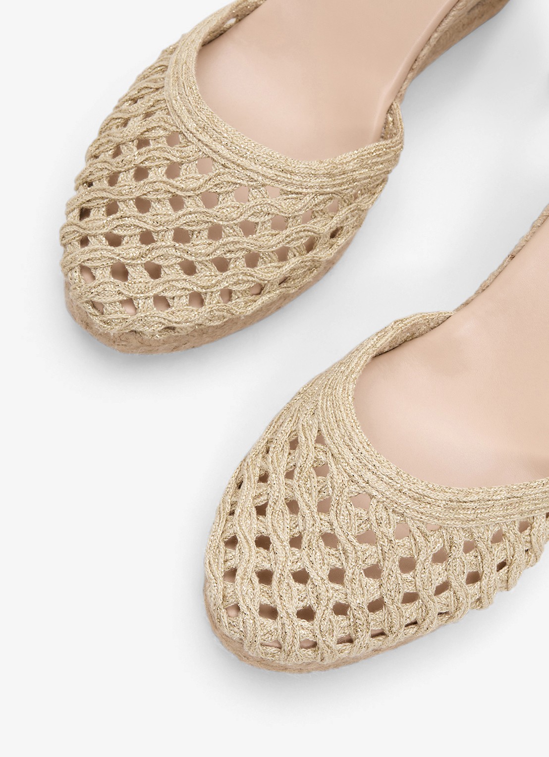 Phase Eight Wedge espadrilles met lurex - detail 5 beige