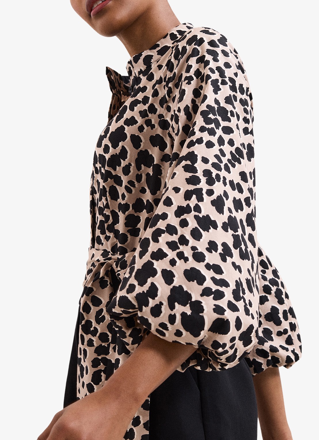 Phase Eight Wide fit jumpsuit met dierenprint - detail 4 zwart