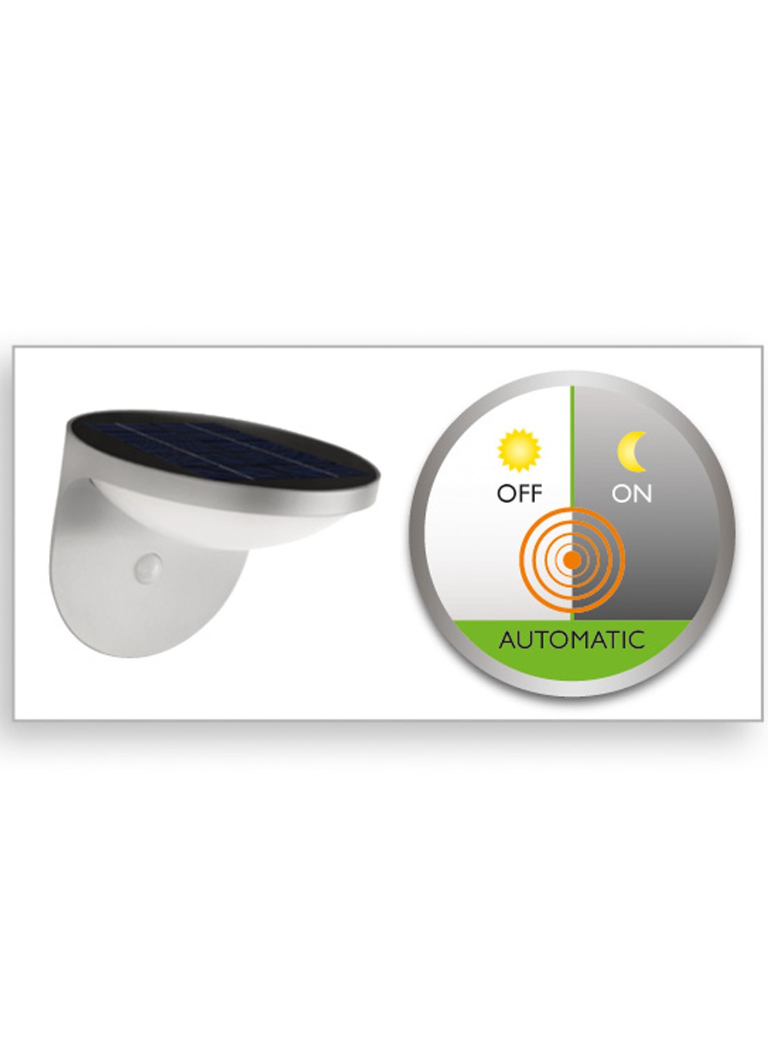 Philips Dusk wandlamp met zonnecel en bewegingssensor - detail 3 grijs