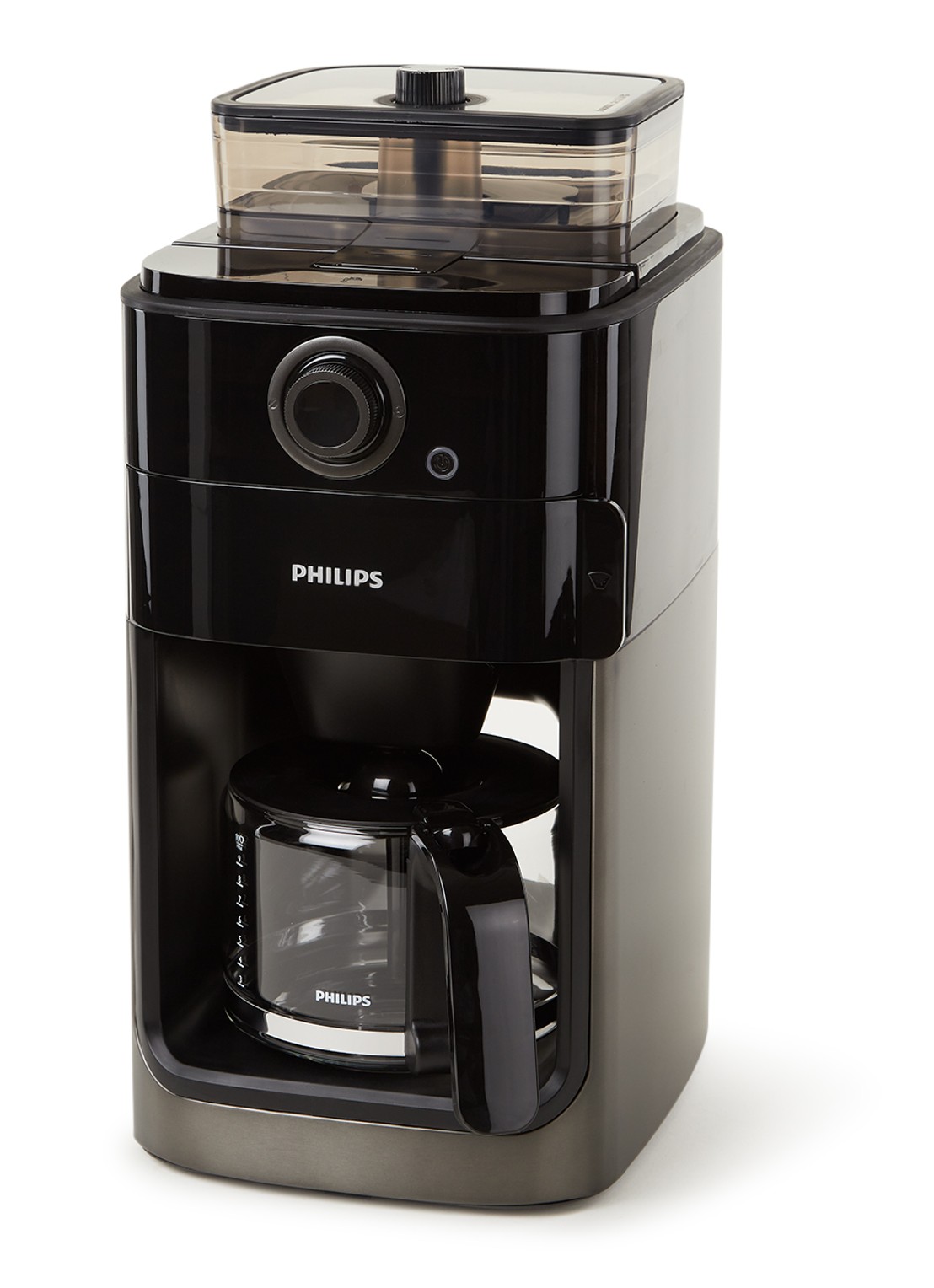 Philips Grind & Brew koffiezetapparaat HD7768/80 - voorkant 2 donkergrijs