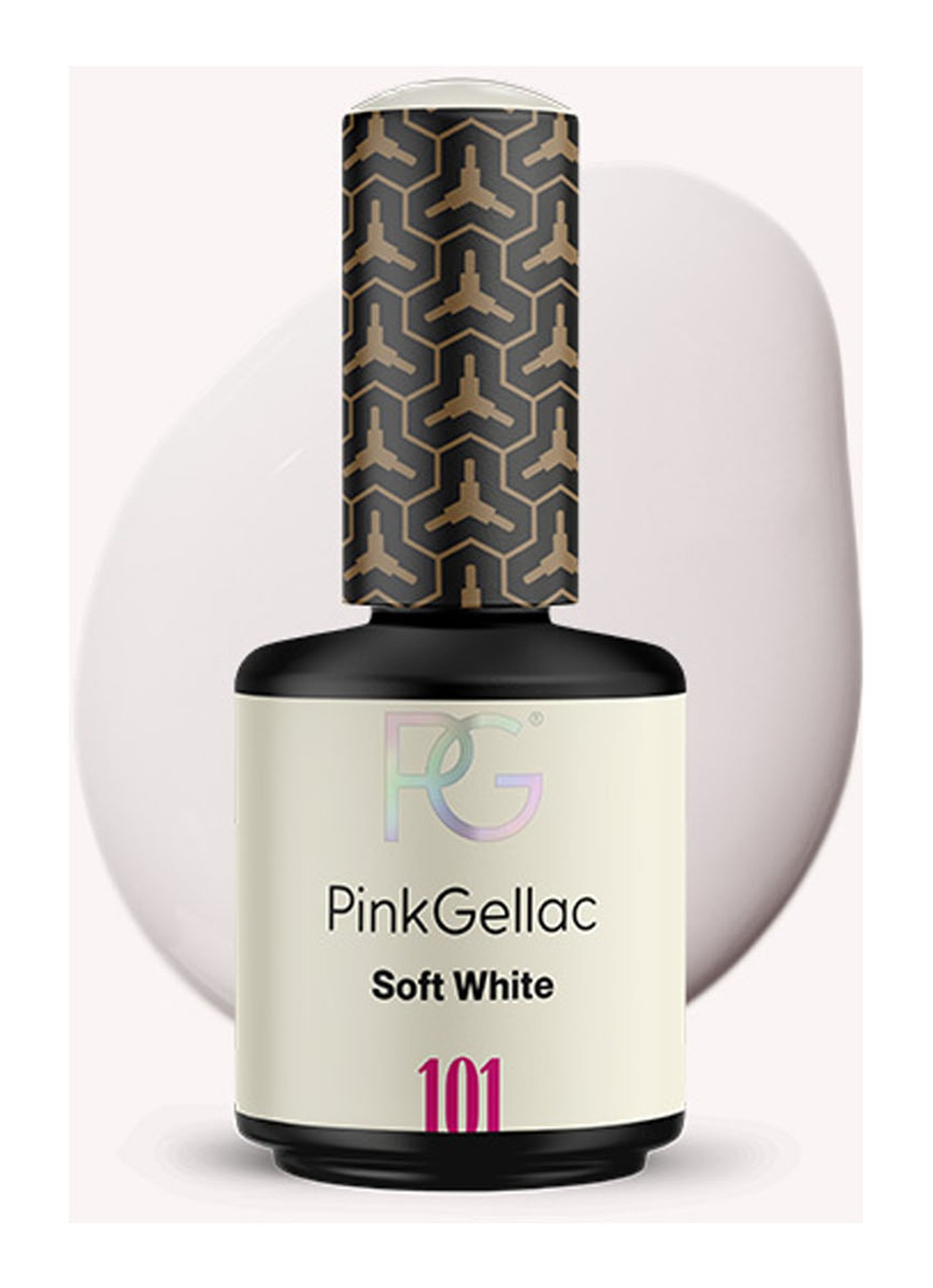 Pink Gellac 101 Soft White - gel nagellak - voorkant 101 soft white