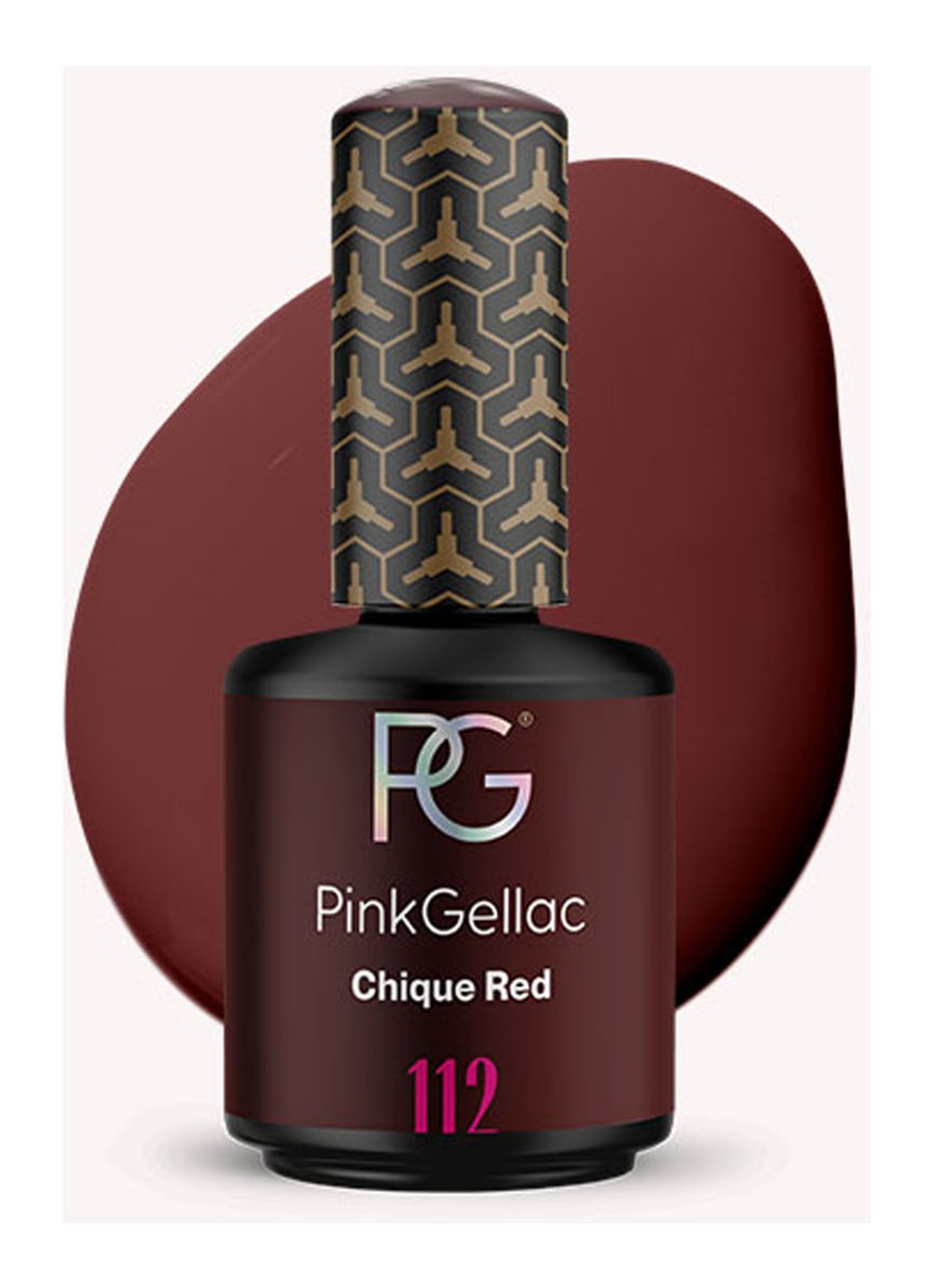 Pink Gellac 112 Chique Red - gel nagellak - voorkant 112 chique red