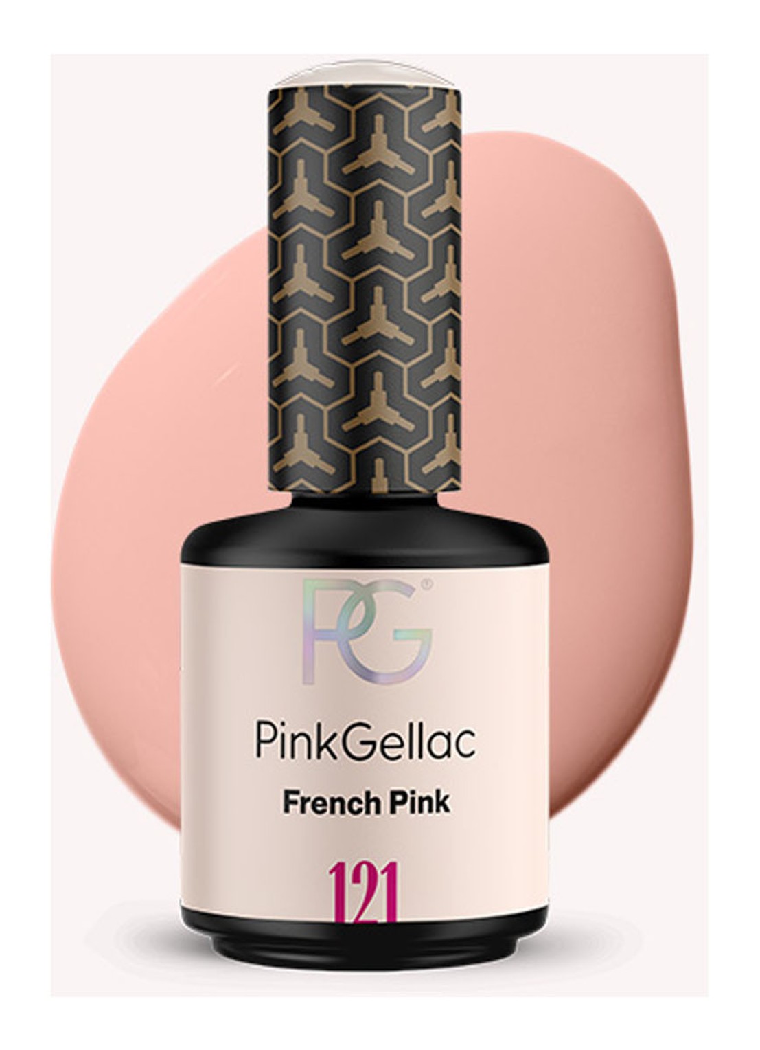 Pink Gellac 121 French Pink - gel nagellak - voorkant 121 french pink