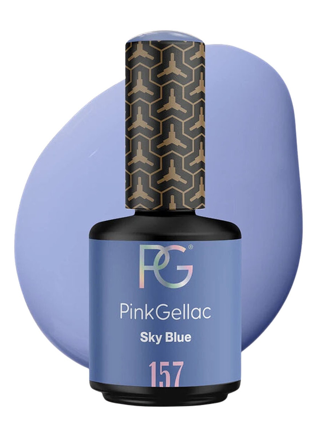 Pink Gellac 157 Sky Blue - gel nagellak - voorkant 2 157 sky blue