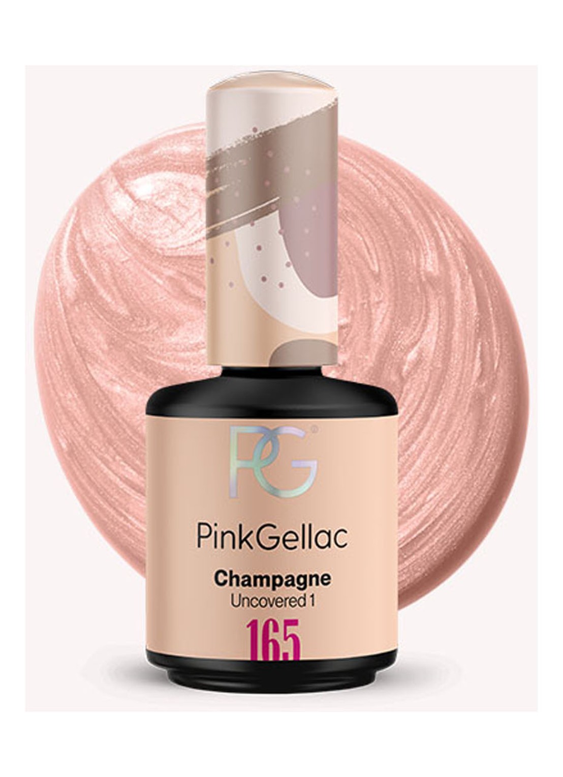 Pink Gellac 165 Champagne - gel nagellak - voorkant 165 champagne