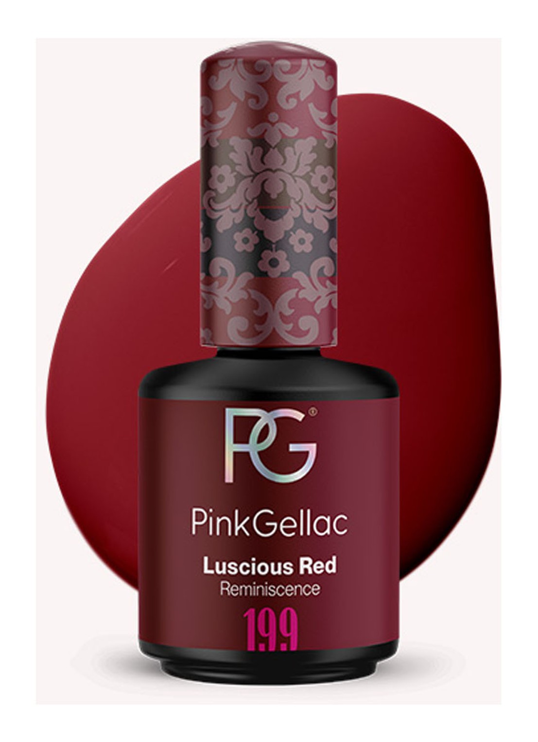 Pink Gellac 199 Luscious Red - gel nagellak - voorkant 199 luscious red