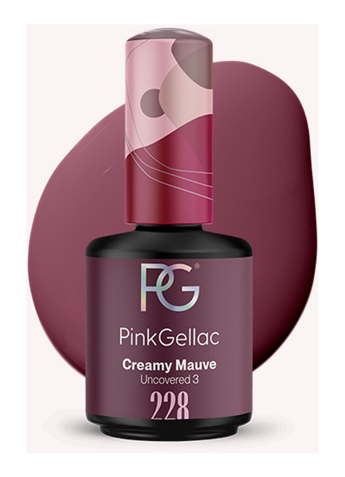 Pink Gellac 228 Creamy Mauve - gel nagellak - voorkant 228 creamy mauve