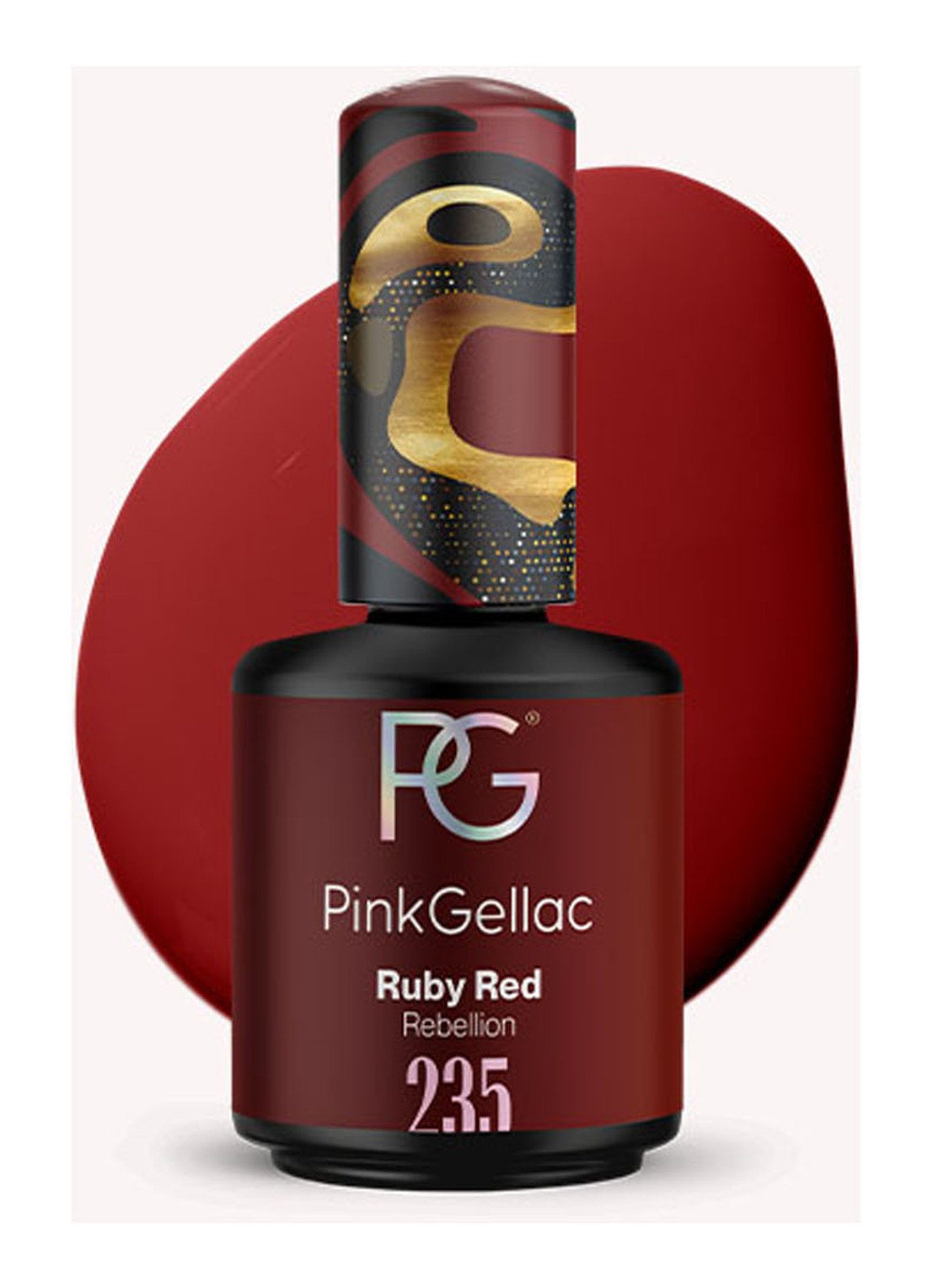 Pink Gellac 235 Ruby Red - gel nagellak - voorkant 235 ruby red