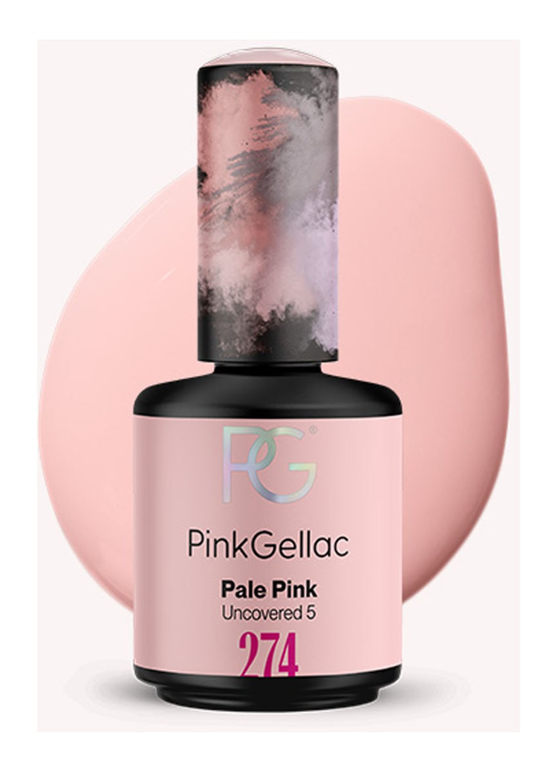 Pink Gellac 274 Pale Pink - gel nagellak - voorkant 274 pale pink
