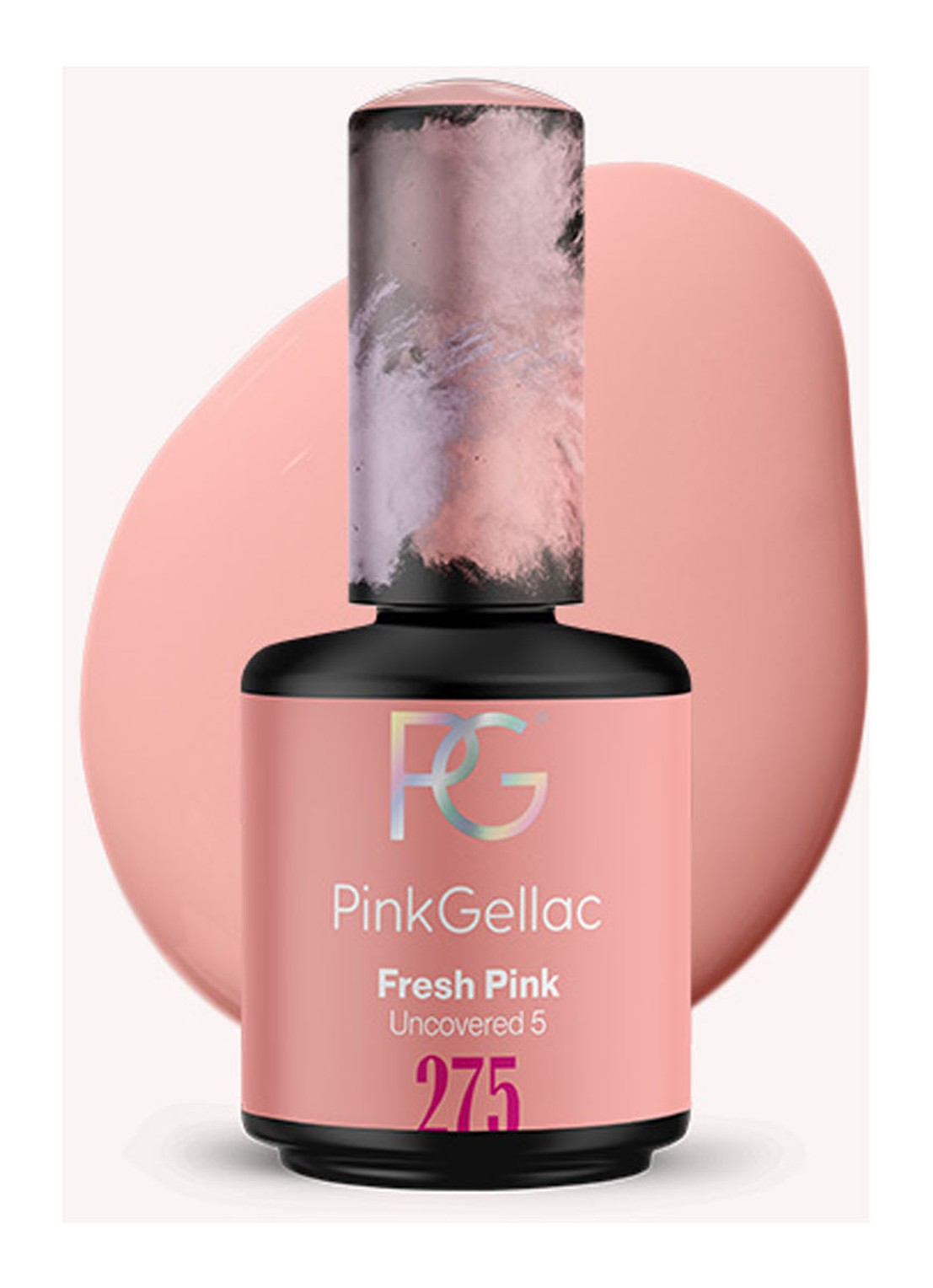 Pink Gellac 275 Fresh Pink - gel nagellak - voorkant 275 fresh pink