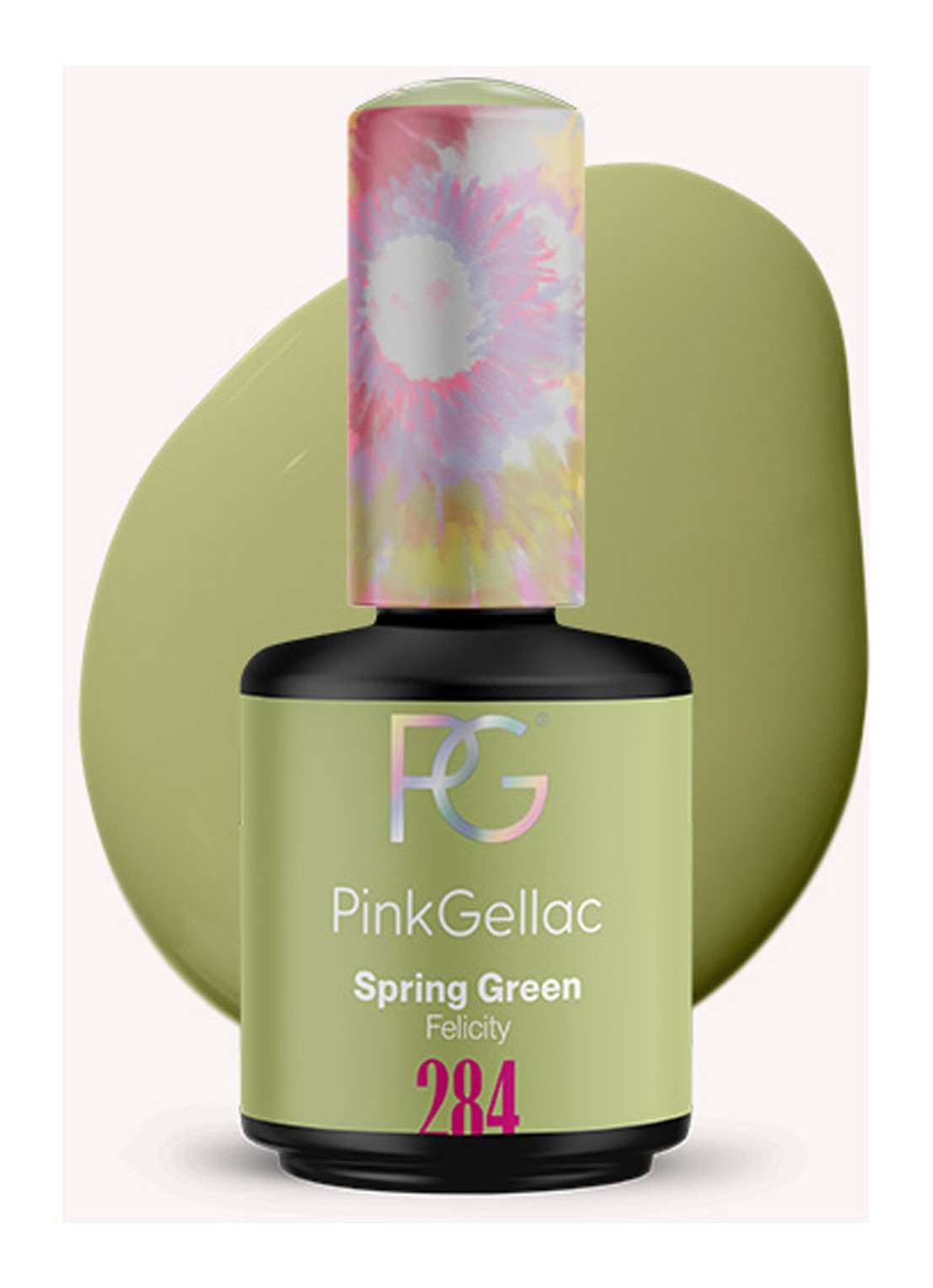 Pink Gellac 284 Spring Green - gel nagellak - voorkant 2 284 spring green