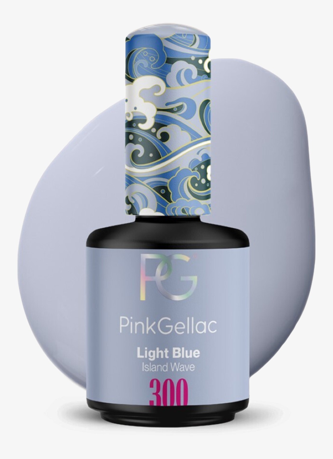 Pink Gellac 300 Light Blue - gel nagellak - voorkant 300 light blue