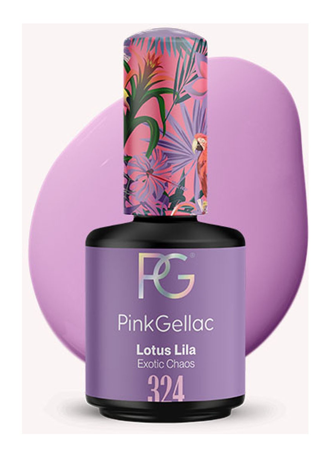 Pink Gellac 324 Lotus Lila - gel nagellak - voorkant 2 324 lotus lila
