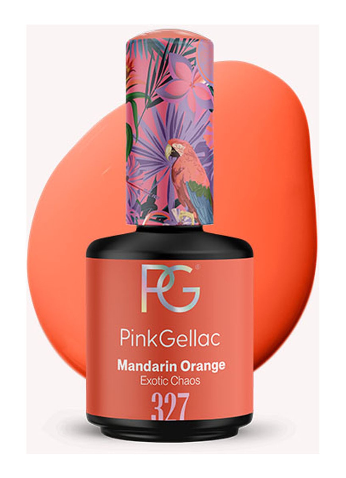 Pink Gellac 327 Mandarin Orange - gel nagellak - voorkant 2 327 mandarin orange