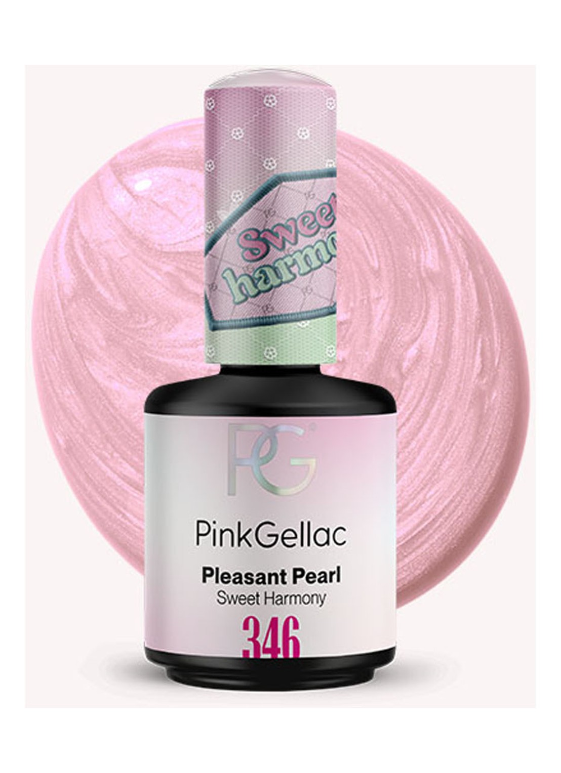 Pink Gellac 346 Pleasant Pearl - gel nagellak - voorkant 346 pleasant pearl