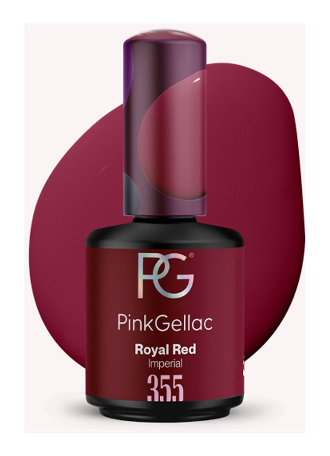 Pink Gellac 355 Royal Red - gel nagellak - voorkant 355 royal red