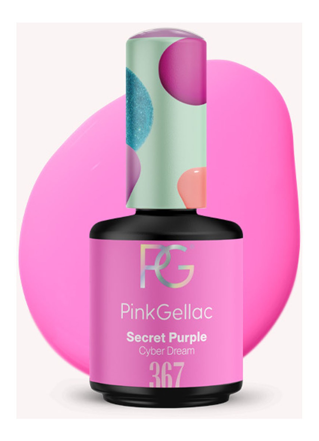 Pink Gellac 367 Secret Purple - gel nagellak - voorkant 2 367 secret purple