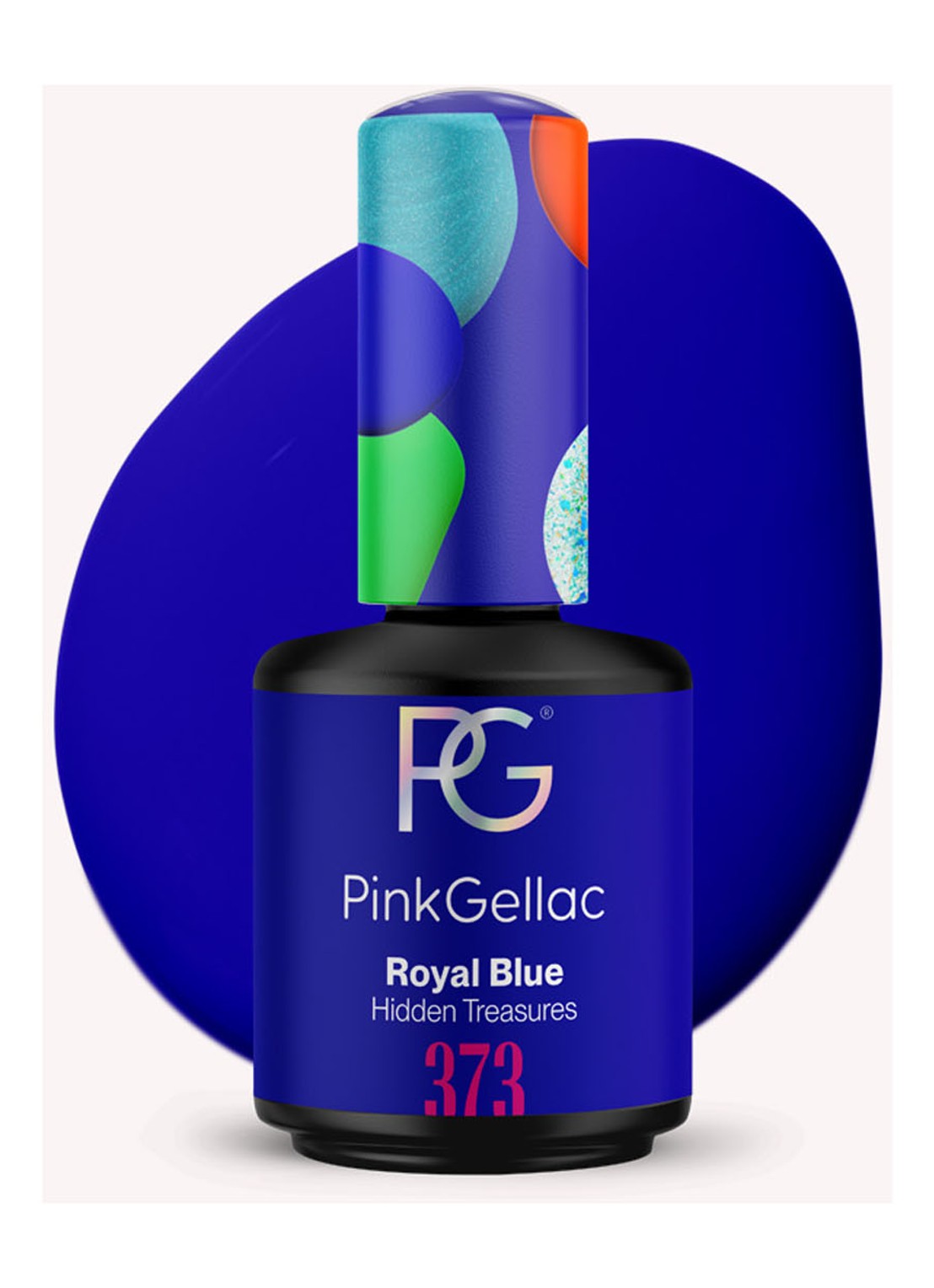 Pink Gellac 373 Royal Blue - gel nagellak - voorkant 373 royal blue