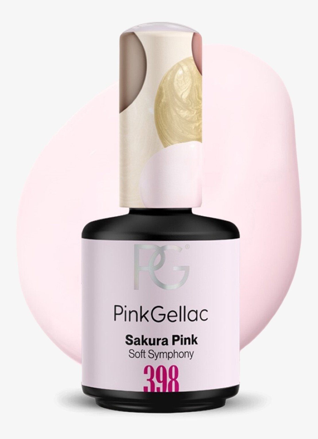 Pink Gellac 398 Sakura Pink - gel nagellak - voorkant 398 sakura pink
