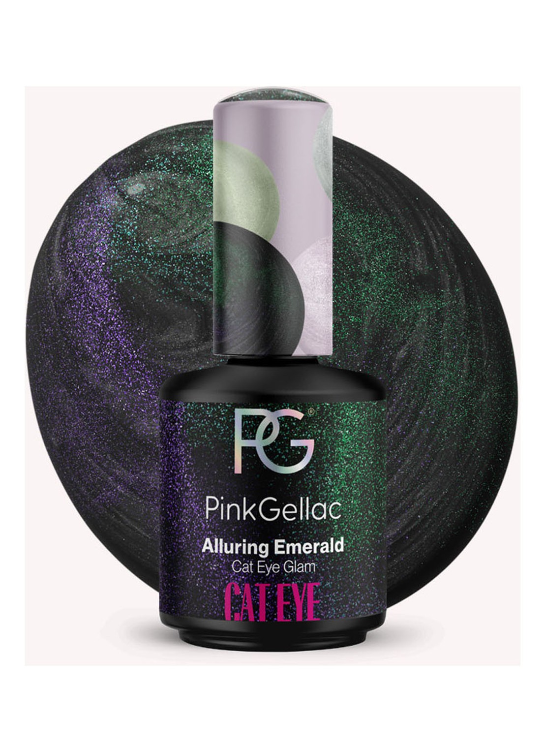Pink Gellac Alluring Emerald - gel nagellak - voorkant 2 alluring emerald