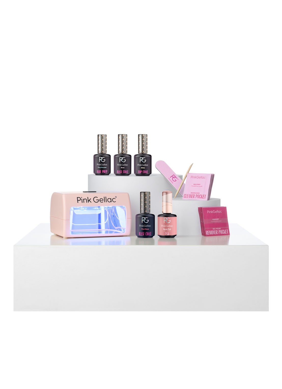 Pink Gellac Compact Set Peel Off Natural - gel nagellakset - voorkant 5 undefined