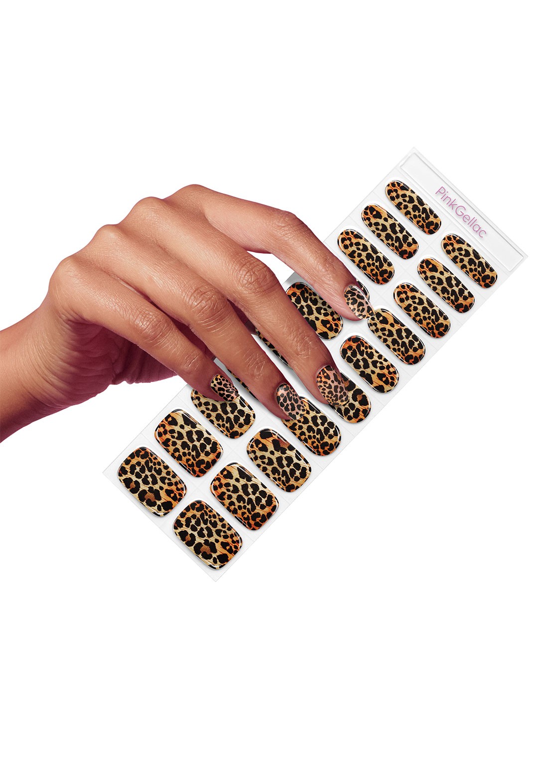 Pink Gellac Gel Stickers - nagelstickers - voorkant 5 028 lavish leopard