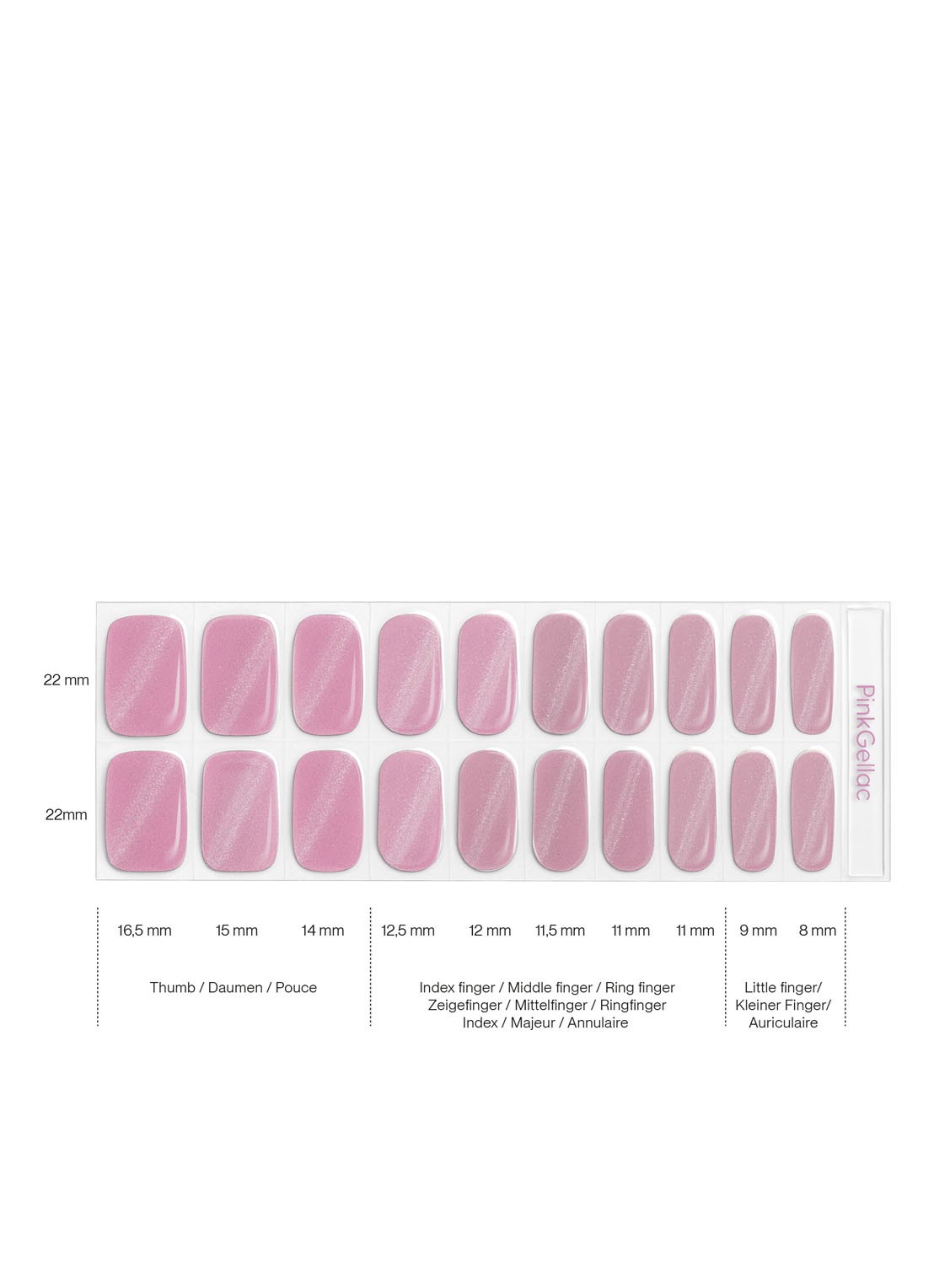 Pink Gellac Gel Stickers - nagelstickers - detail 4 018 cat eye blushing pink