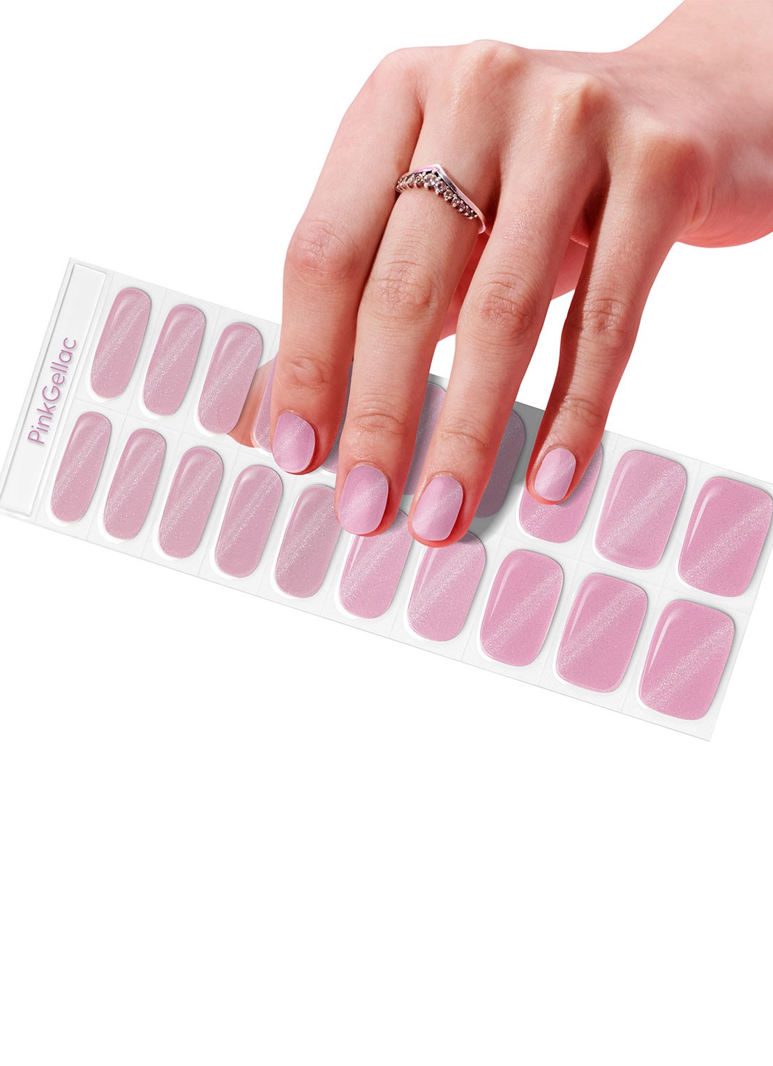 Pink Gellac Gel Stickers - nagelstickers - voorkant 2 018 cat eye blushing pink