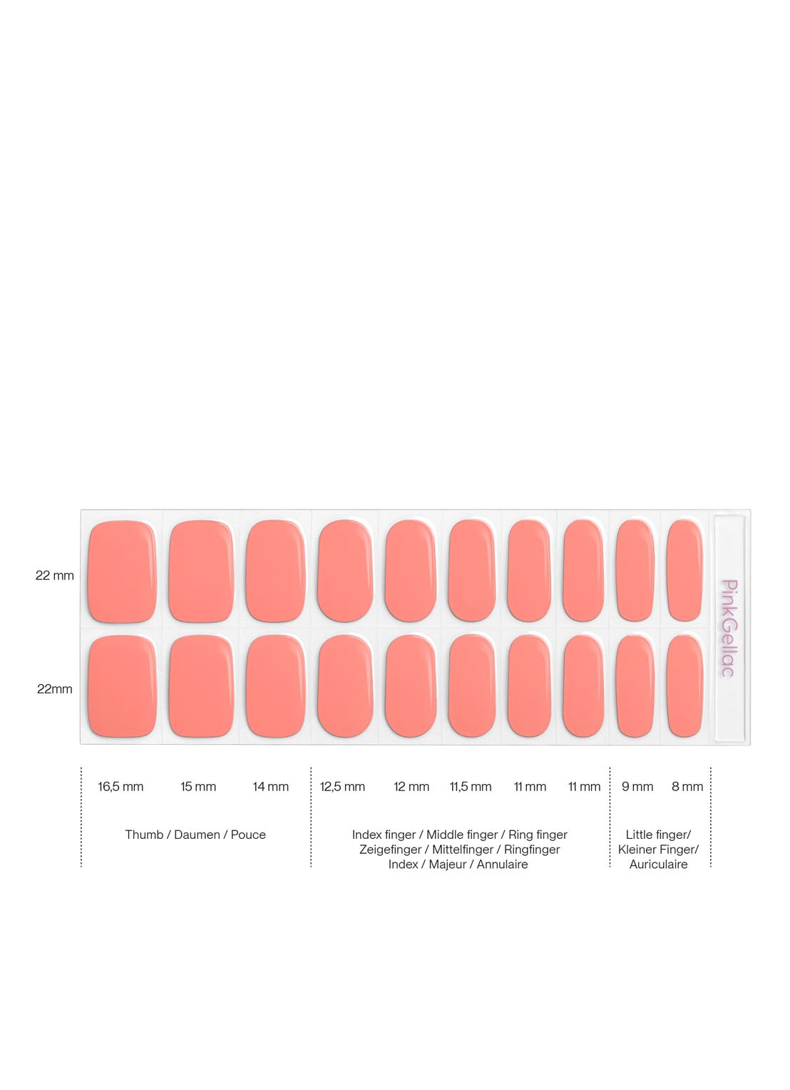 Pink Gellac Gel Stickers - nagelstickers - detail 4 043 soft apricot