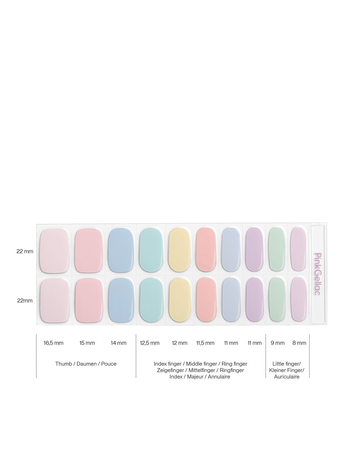 Pink Gellac Gel Stickers - nagelstickers - detail 4 pastel party