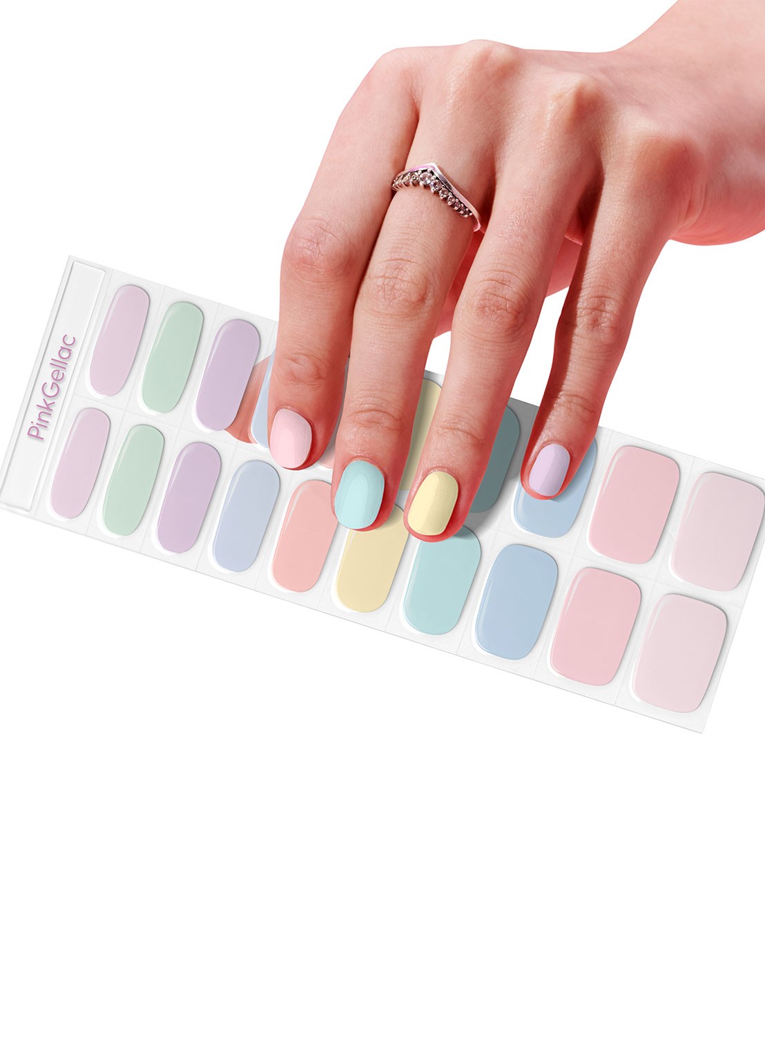 Pink Gellac Gel Stickers - nagelstickers - voorkant 2 pastel party