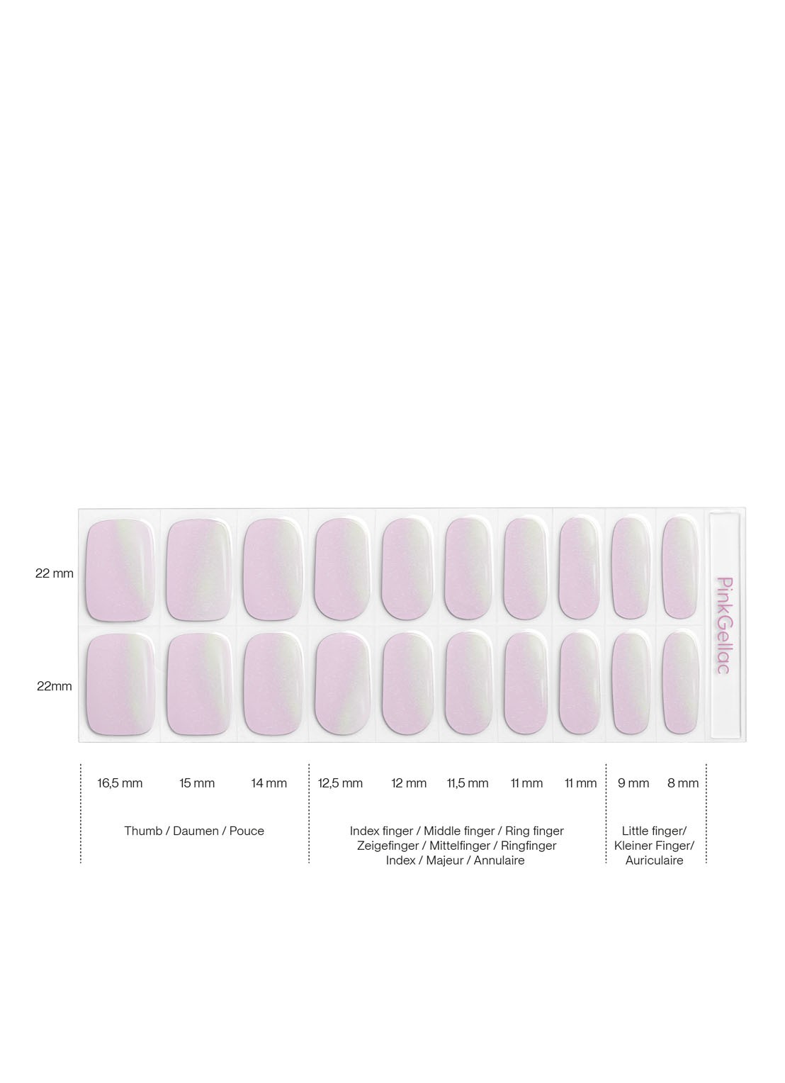 Pink Gellac Gel Stickers - nagelstickers - detail 4 electric chrome