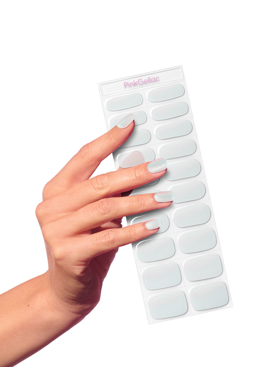 Pink Gellac Gel Stickers - nagelstickers - voorkant 5 minty chrome
