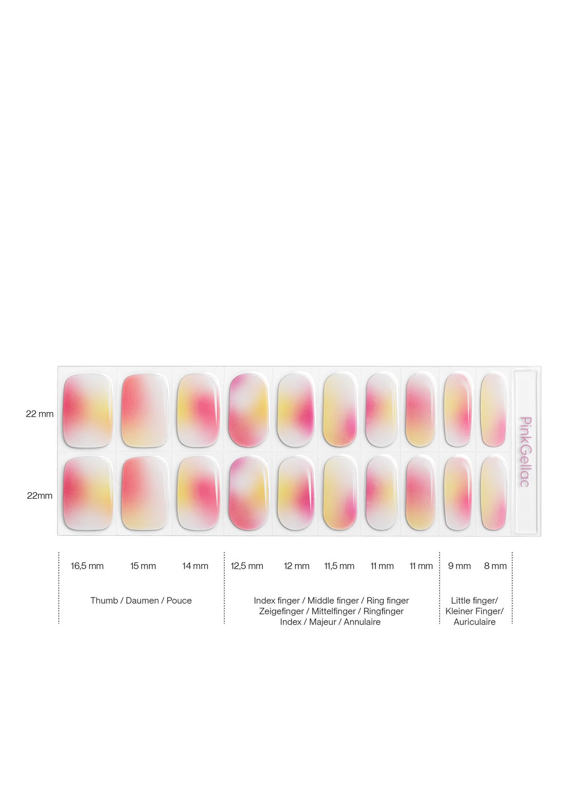 Pink Gellac Gel Stickers - nagelstickers - detail 4 soft sunset