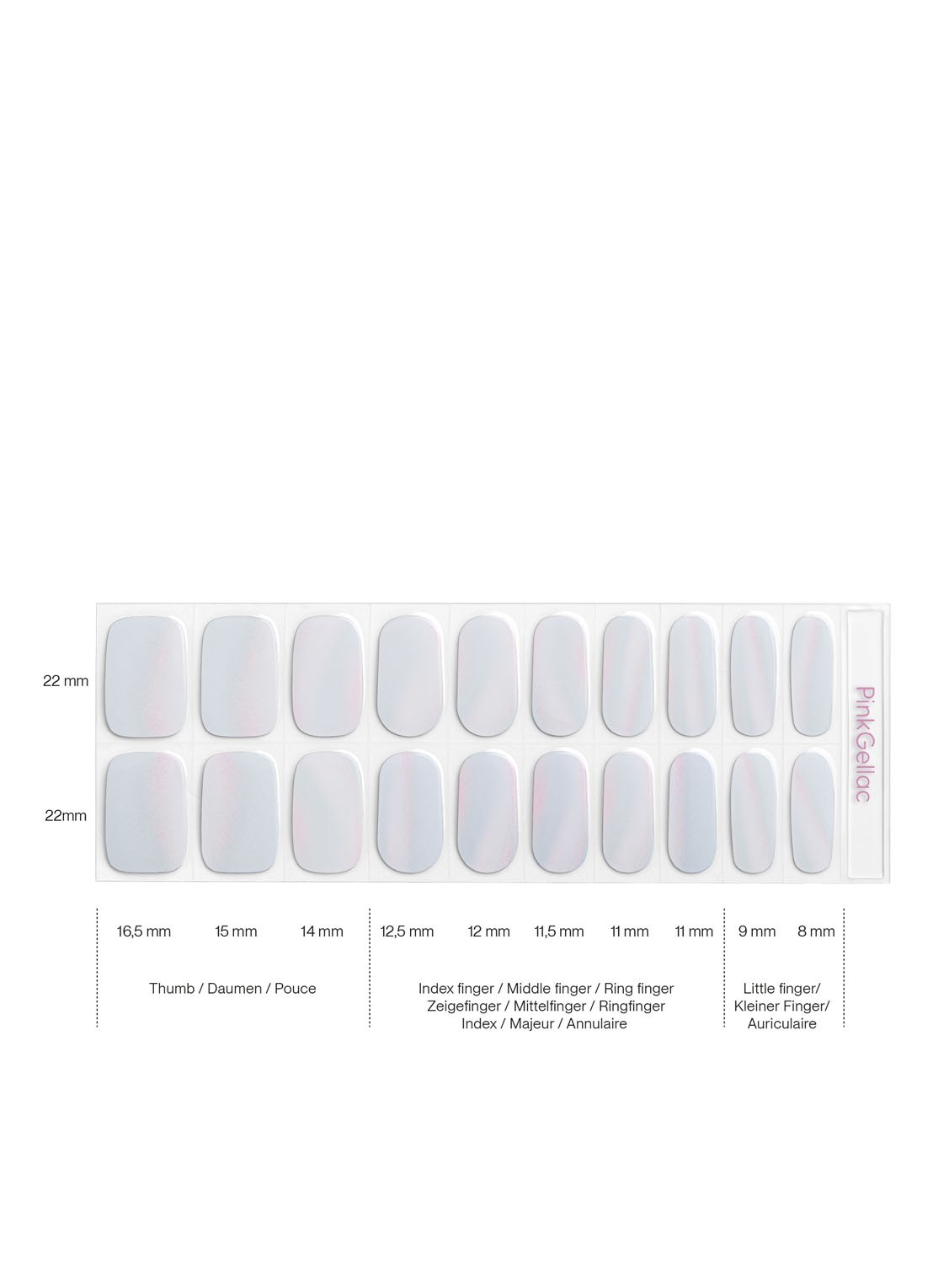 Pink Gellac Gel Stickers - nagelstickers - detail 4 fairytale chrome