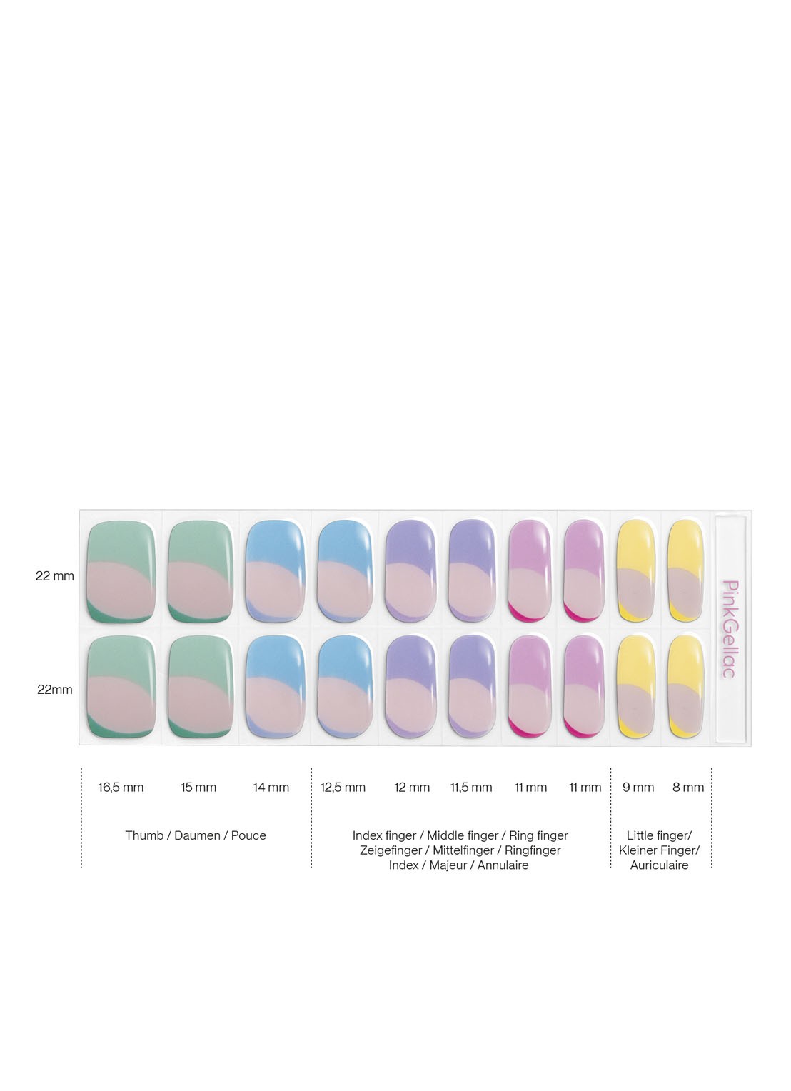 Pink Gellac Gel Stickers - nagelstickers - detail 2 pastel dream